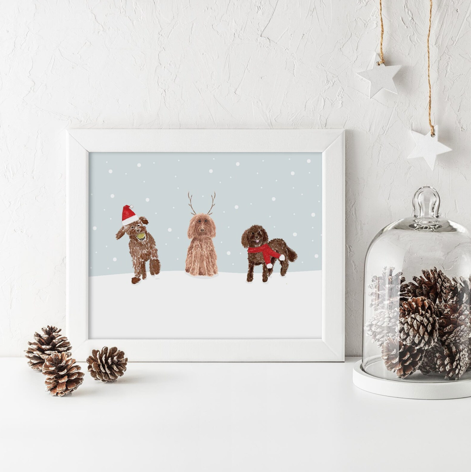 Goldendoodle Holiday Print