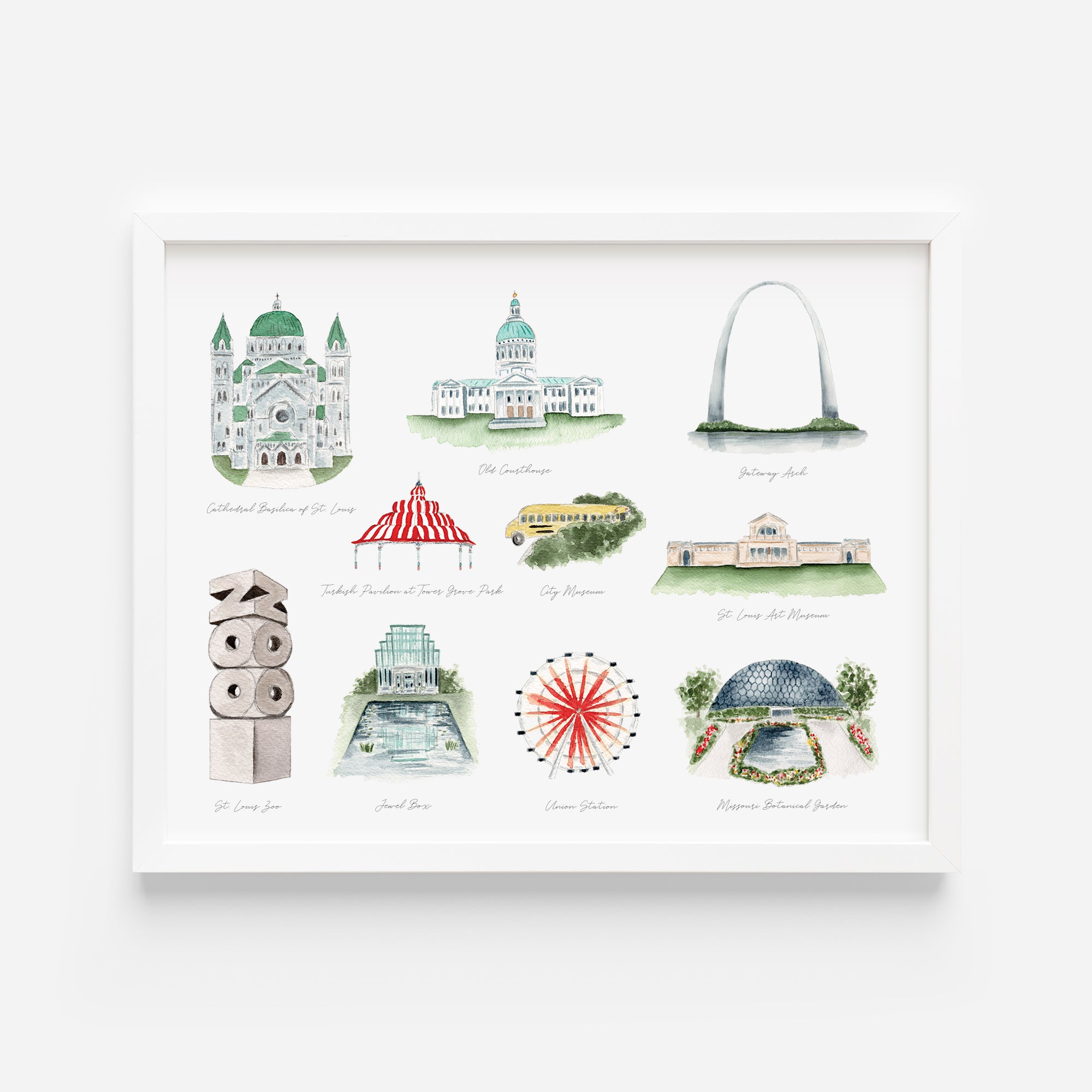 St. Louis City Landmarks Print
