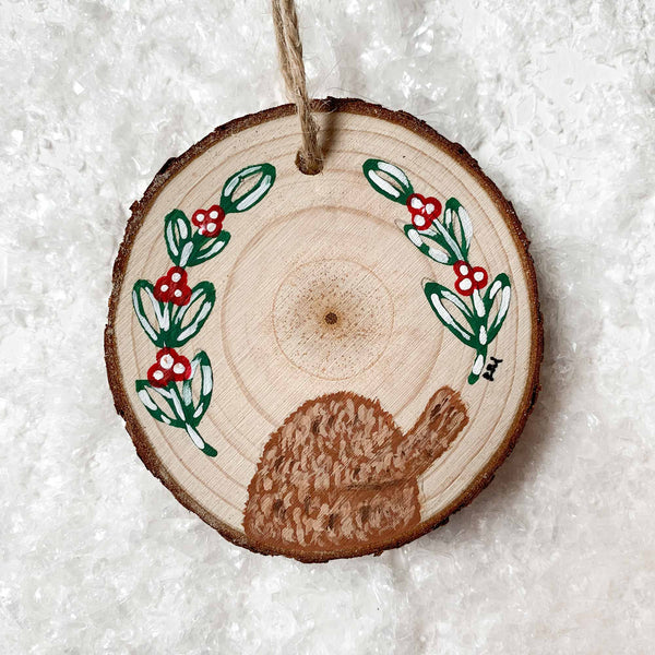 Hand-painted wooden ornament