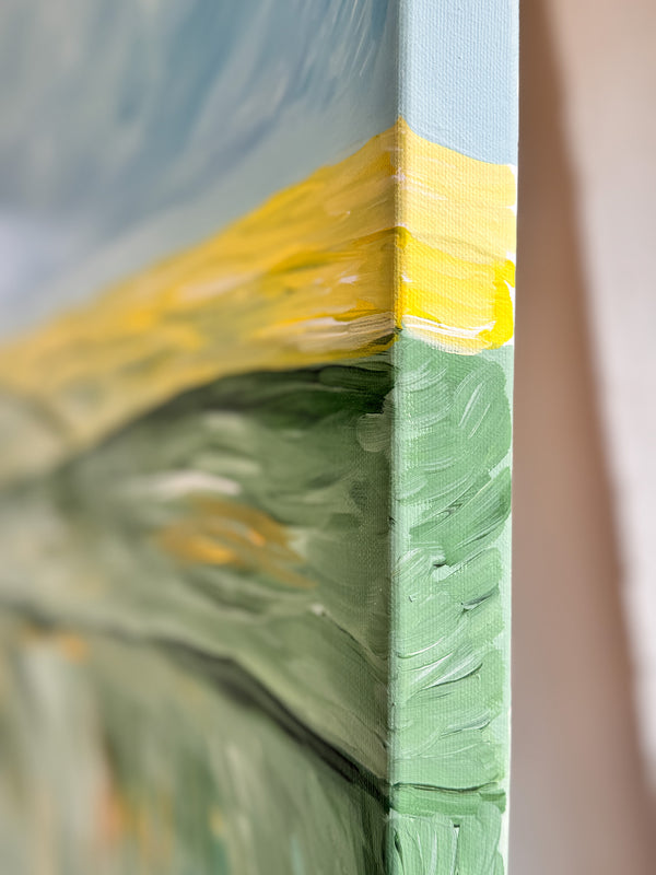 "Verdant Fields" - 36x36 Original Acrylic Painting