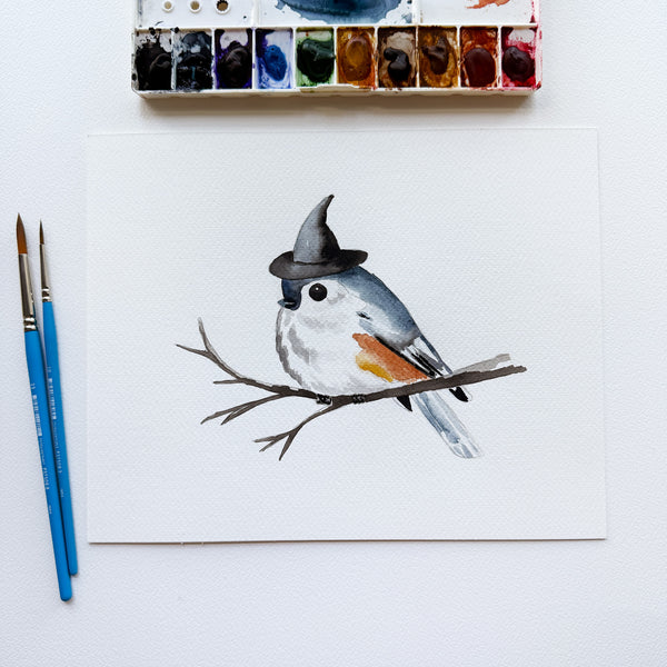 Watercolor Witchy Bird - October 23rd