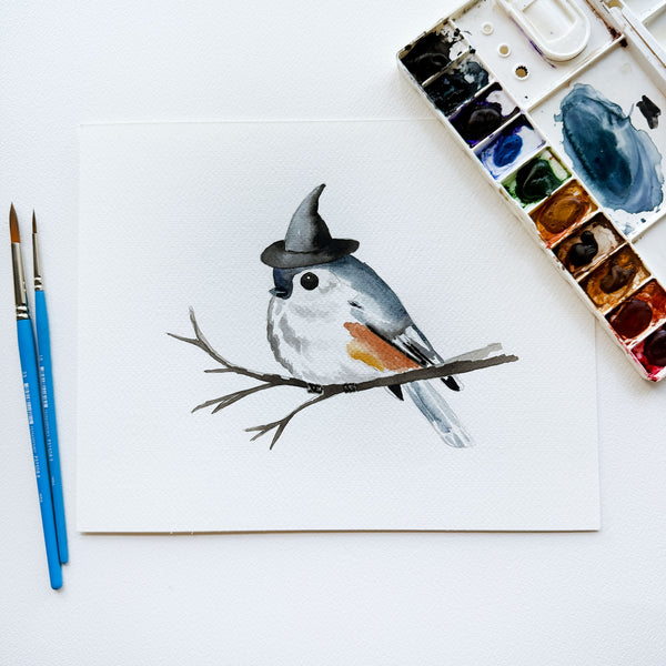 Watercolor Witchy Bird - October 23rd