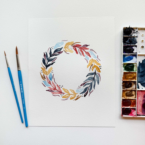 Watercolor Fall Wreath - November 13th
