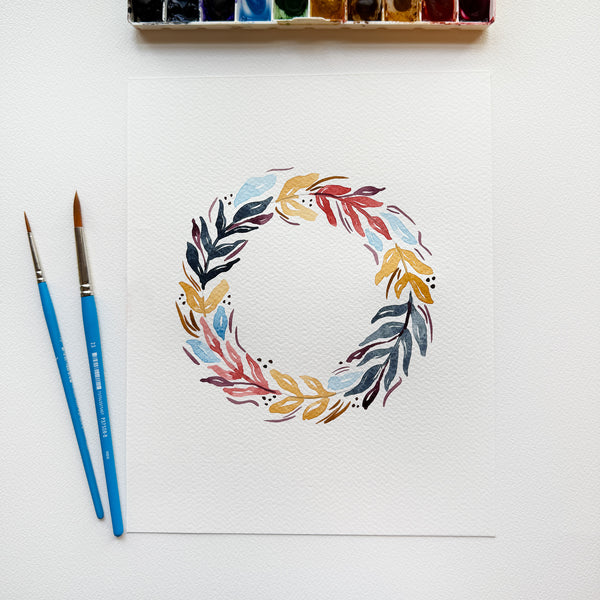 Watercolor Fall Wreath - November 13th