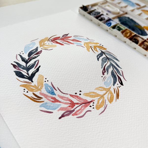 Watercolor Fall Wreath - November 13th