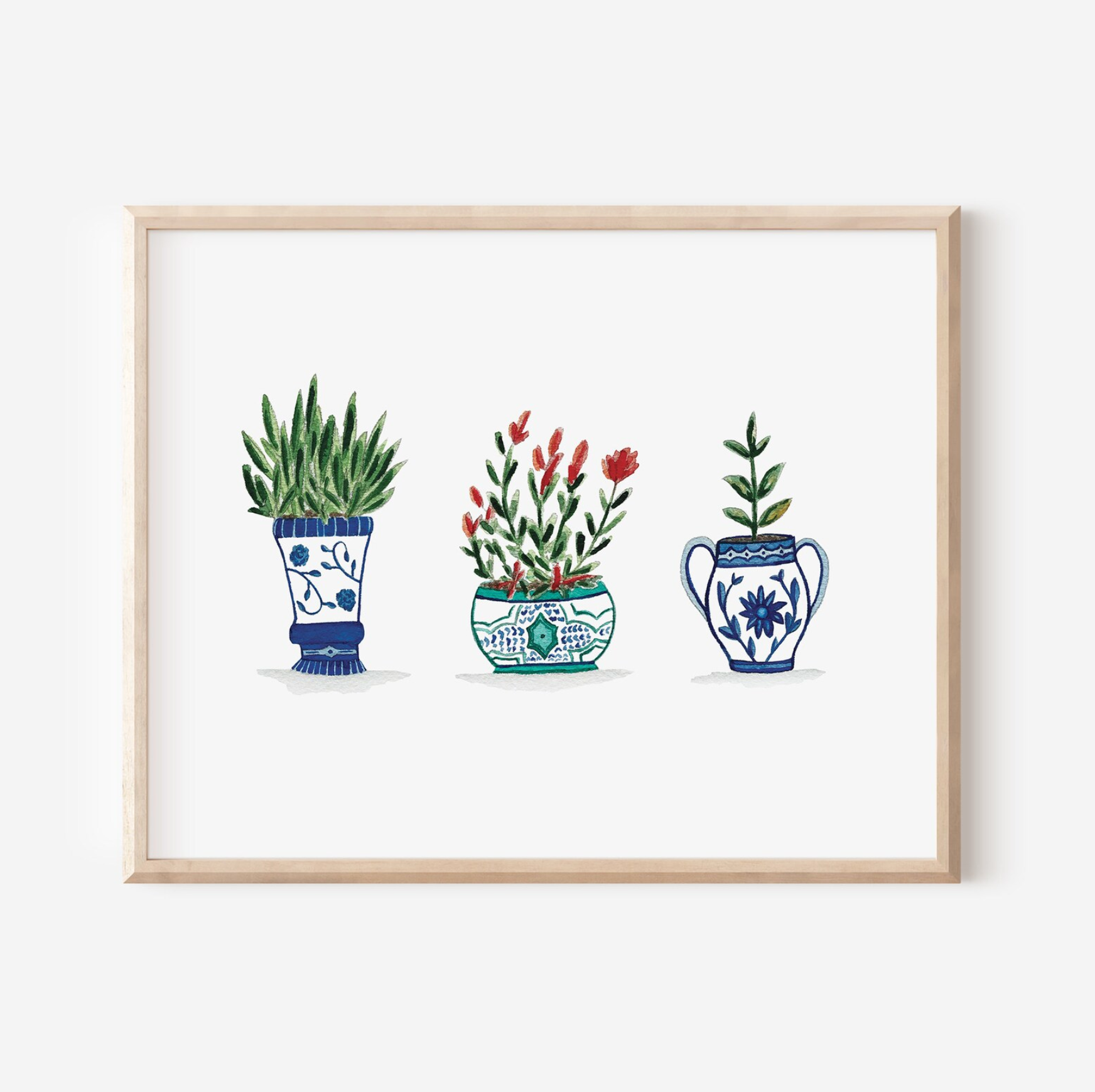 Chinoiserie Potted Plants Print