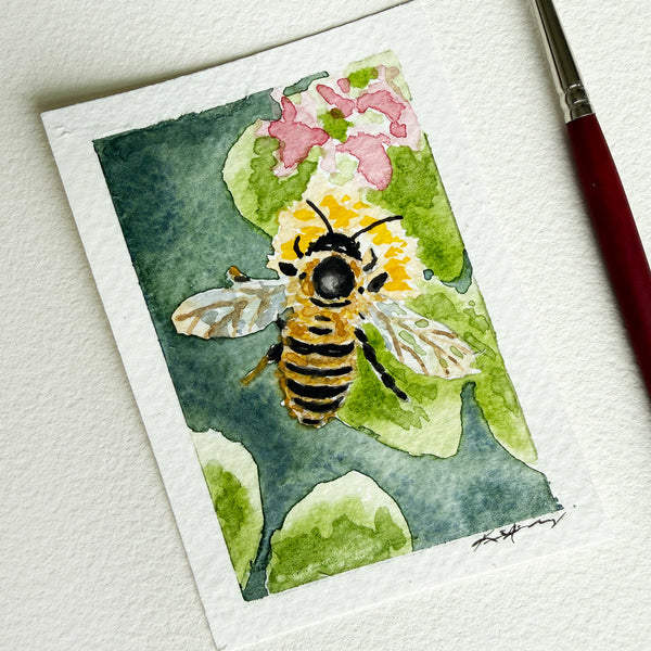 "Pollinator Friend" - Original ACEO Watercolor