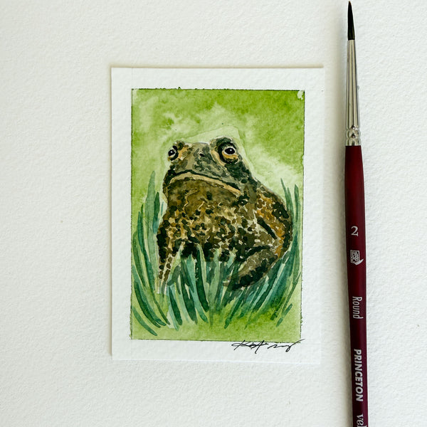 "Majestic Toad of the Forest" - Original ACEO Watercolor