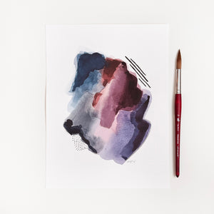 Abstract watercolor painting by Kristin L. Murphy.