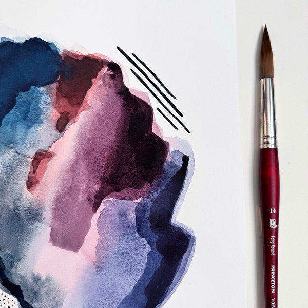 Abstract watercolor painting by Kristin L. Murphy.