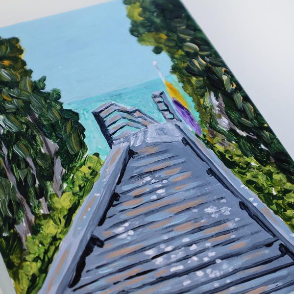 "Boardwalk to Tranquility" - 5x7 Original Painting