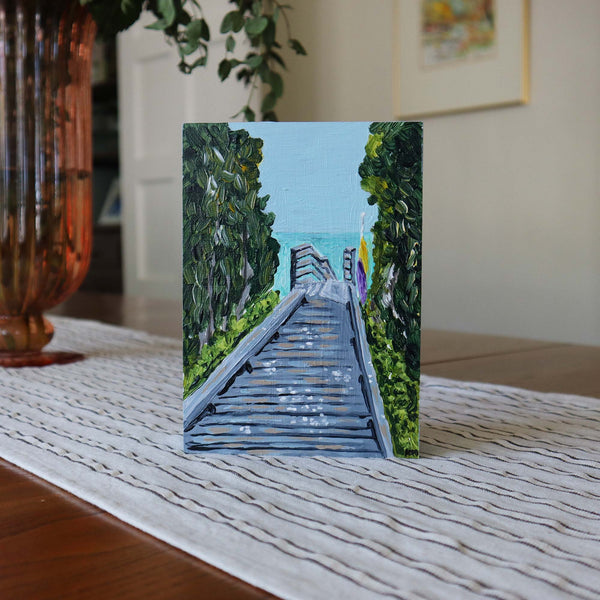 "Boardwalk to Tranquility" - 5x7 Original Painting