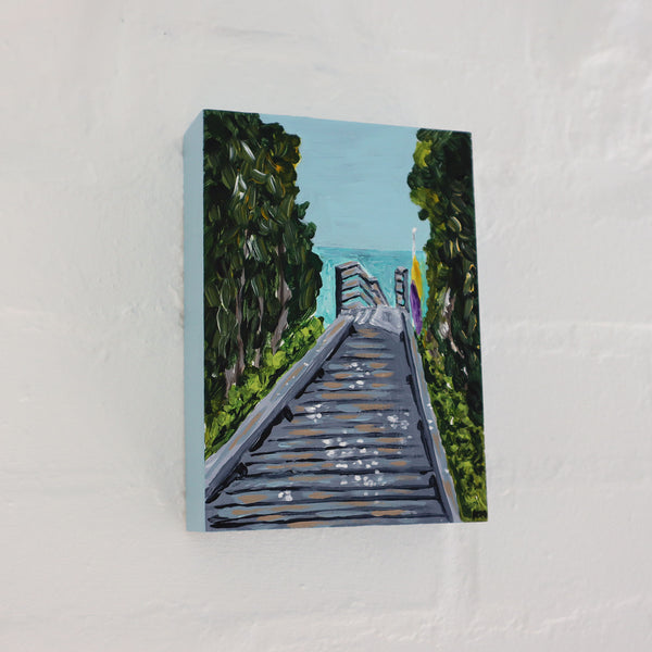 "Boardwalk to Tranquility" - 5x7 Original Painting