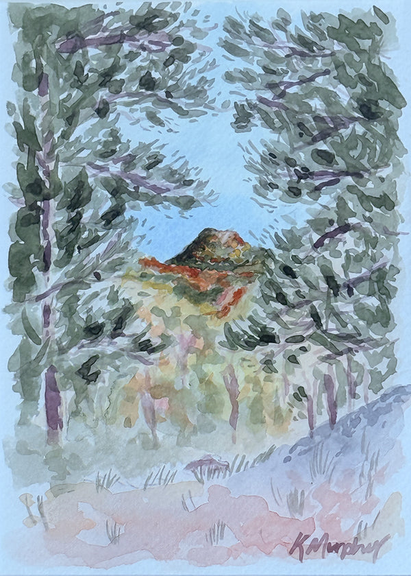 "Pinnacle Mountain in Autumn" - Original Painting