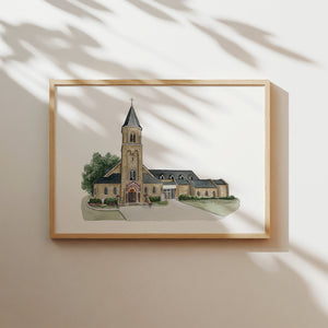 Fine art print of St. Joseph Catholic Church in Conway, Arkansas