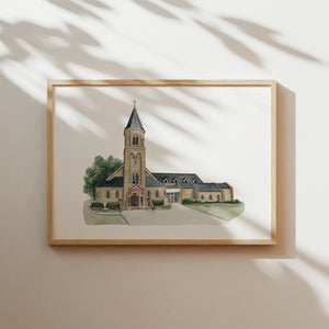 Fine art print of St. Joseph Catholic Church in Conway, Arkansas