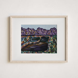Art print of the Strawberry Park Natural Hot Springs in Steamboat Springs, Colorado.