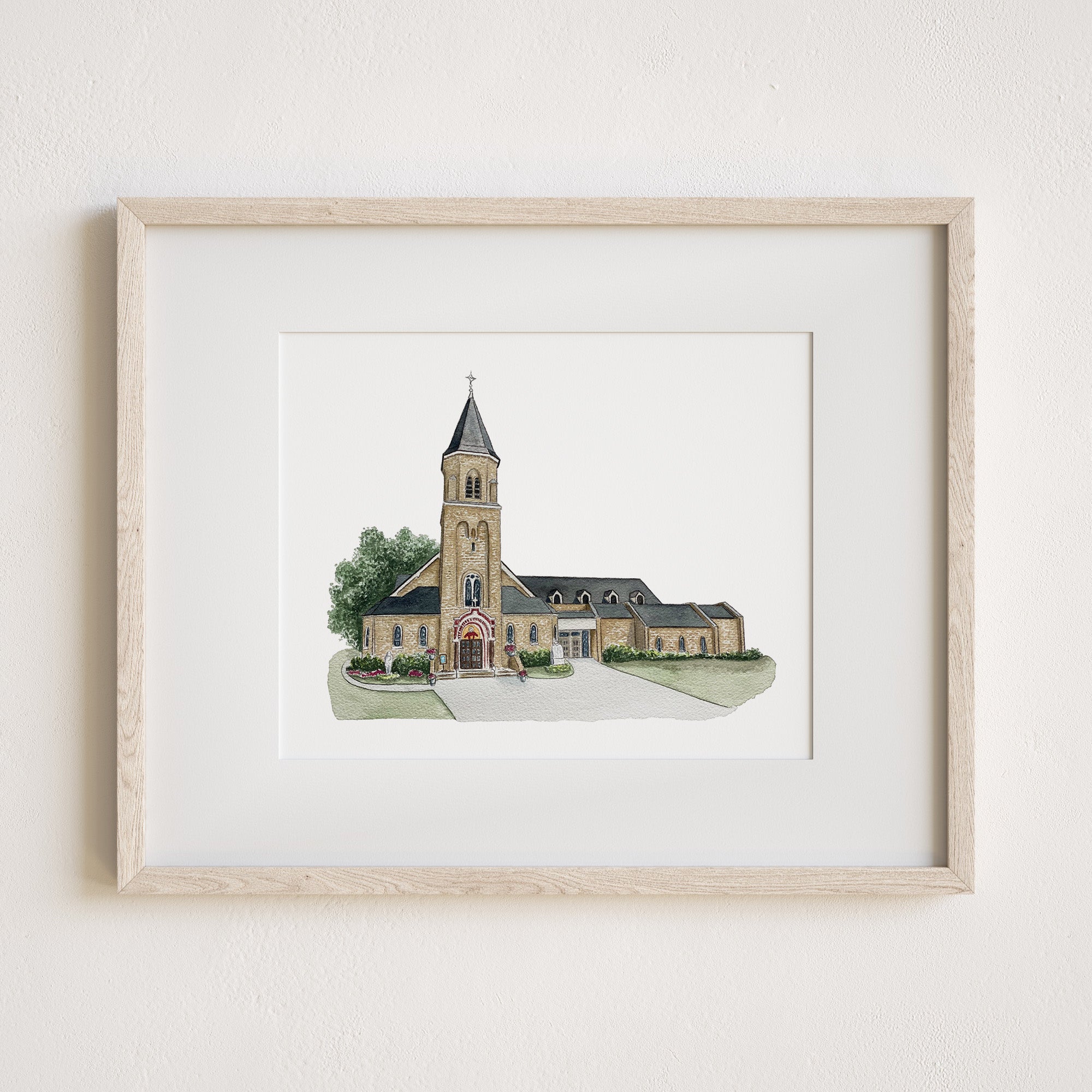 Fine art print of St. Joseph Catholic Church in Conway, Arkansas